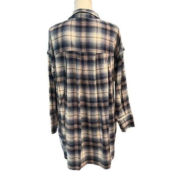 Fate Long Sleeve Plaid Flannel Dress Women’s Size Small - Picture 2 of 13